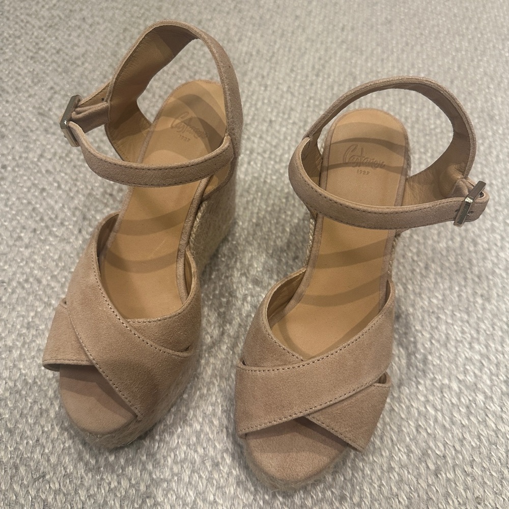 Castaner Tan Wedge Sandals